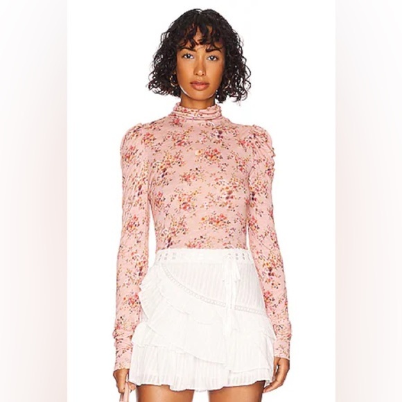 LOVESHACKFANCY Vienna Turtleneck in Berry Cobbler (T3) - Picture 1 of 8